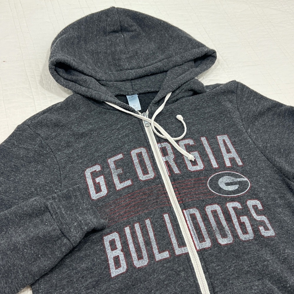 Alternative Apparel Georgia Bulldogs Zip Hoodie Mens Medium Charcoal Heather UGA